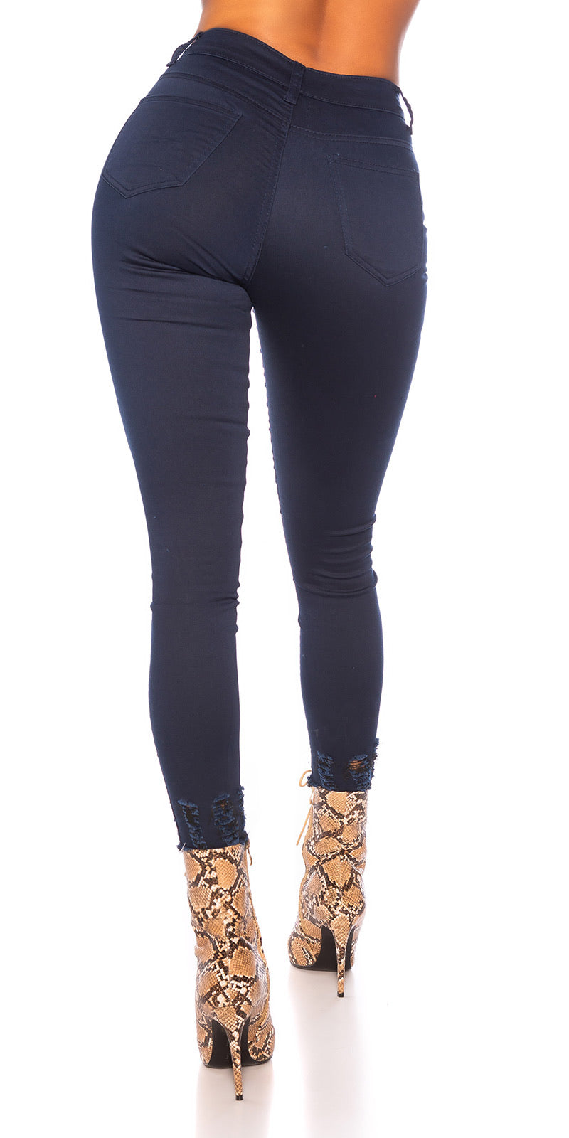 Navy Distressed Jeans