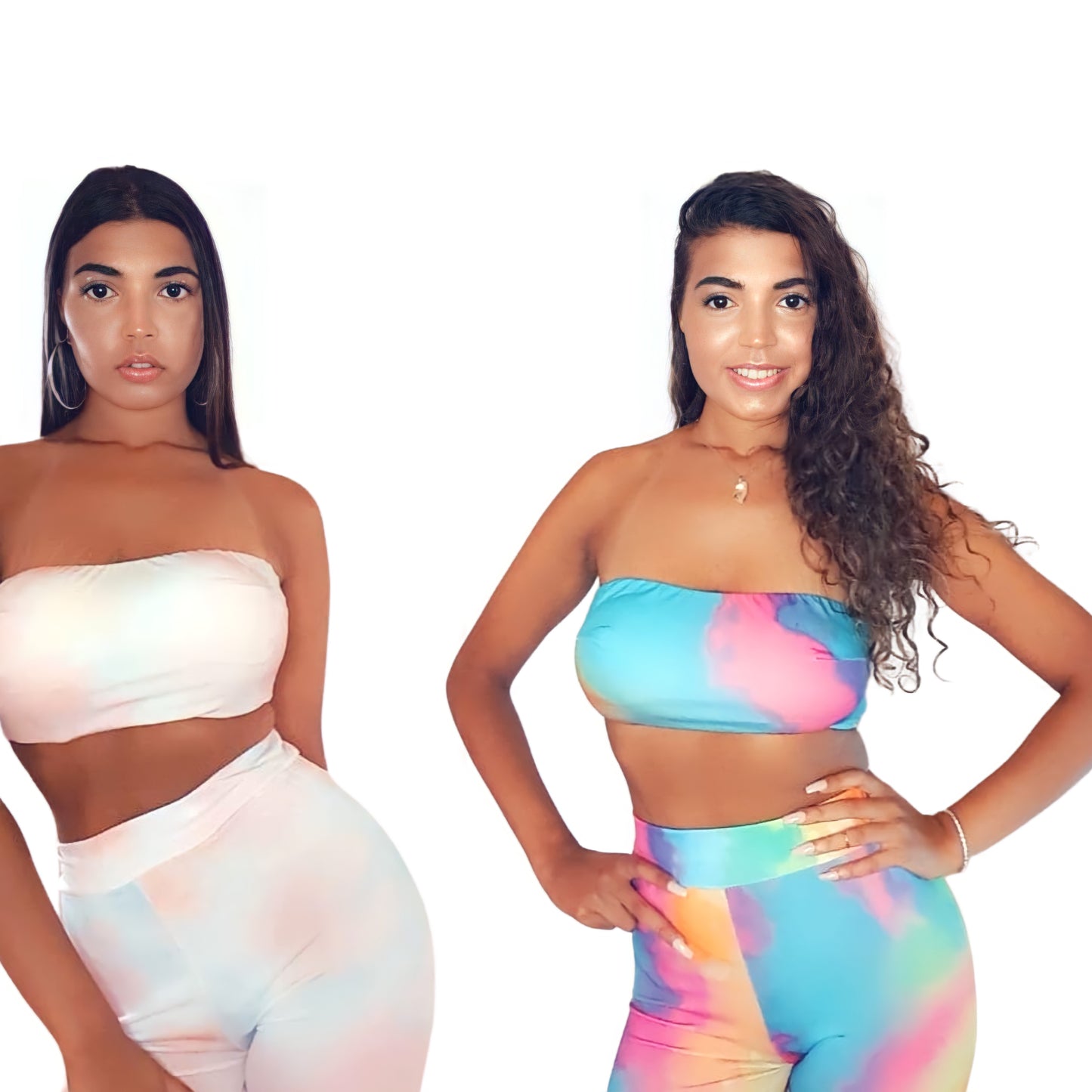Gianni Tie Dye Bandeau and Shorts set