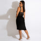 Rhinestone Bodysuit and Skirt Set