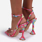 Candy Lace Square Toe Heels