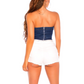The back of the denim crop top